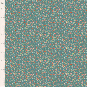 Tilda Fabrics Village Life Blender - Mae Teal - Sold by half yard