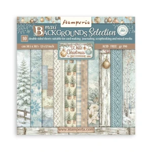 Stamperia - White Christmas - Backgrounds 12x12 Paper Pad (SBBL191)