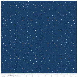 Riley Blake - Flannel Love You to the Moon Stars Navy