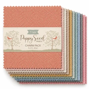 Tilda Fabrics Poppy Seed Basics Charm Pack (TIL300271)