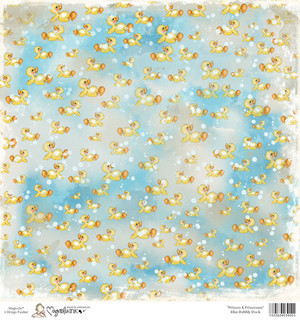 Magnolia 12 x 12 Paper Princes & Princesses BLUE BUBBLY DUCK