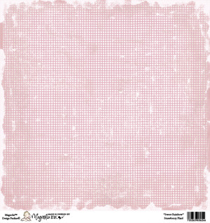 Magnolia 12 x 12 Paper Sweet Rainbow STRAWBERRY PLAID