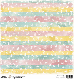 Magnolia 12 x 12 Paper Sweet Rainbow RAINBOW BUMBEL BEE