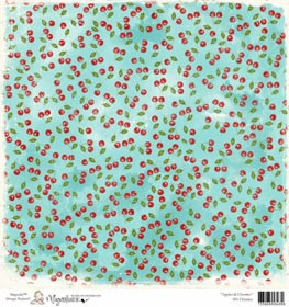 Magnolia 12 x 12 Paper Apples & Cherries 50's CHERRIES