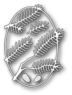 Poppystamps Craft Die - Oval Pine Frame