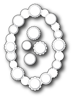 Poppystamps Craft Die - Button Oval Contour