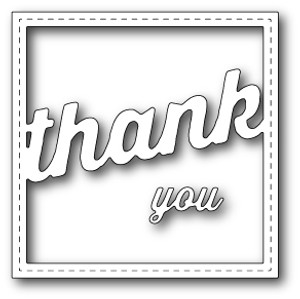 Memory Box Die Stitched Thank You Square Frame (MB-99269)