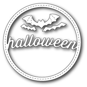 Memory Box Die Stitched Halloween Circle Frame (MB-99280)
