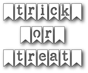 Poppystamp Craft Dies Trick or Treat Banner Flags (PS-1246)