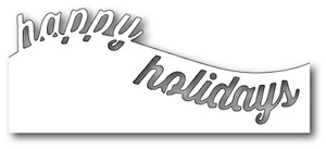 Memory Box - Craft Die - Curved Happy Holiday