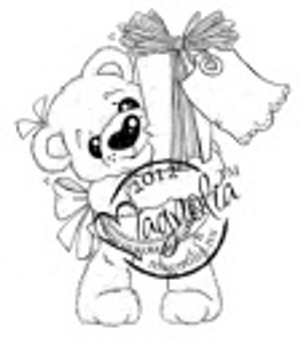 Magnolia Rubber Stamp COCCO WITH PRESENT