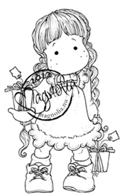 Magnolia Rubber Stamp TILDA WITH TAG GIFTS