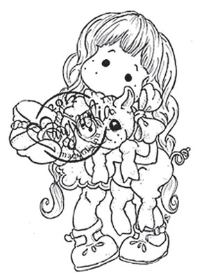 Magnolia Rubber Stamp TILDA WITH PIGLING