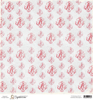 Magnolia 12 x 12 Paper A Christmas Story CHRISTMAS MONOGRAM