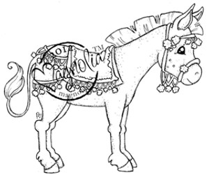 Magnolia Rubber Stamp ELLA THE DONKEY - Nativity Collection 2012