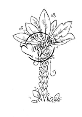 Magnolia Rubber Stamp PARADISE PALM - Nativity Collection 2012
