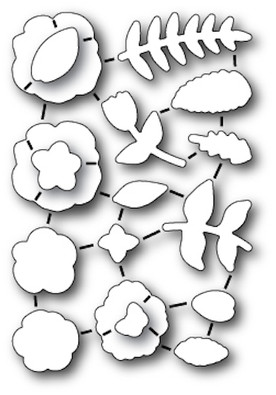 Poppystamps Craft Die - Flower Patch Die Set (PS-1540) Poppystamps Craft Die - Flower Patch Die Set (PS-1540)