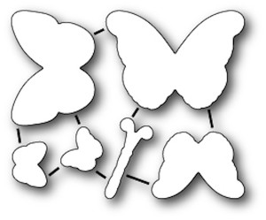 Poppystamps Craft Die - Ornamental Butterflies Die Set (PS-1541) Poppystamps Craft Die - Ornamental Butterflies Die Set (PS-1541)