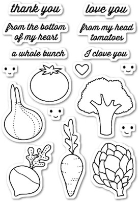Memory Box - Clear Stamp Set - Veggie Good 