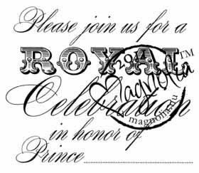 Magnolia Stamp PLEASE JOIN PRINCE (TEXT) - Princes & Princesses 2012