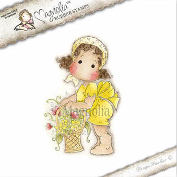 Magnolia Stamps TILDA WITH DAFFODIL BASKET - The Rubber Buggy