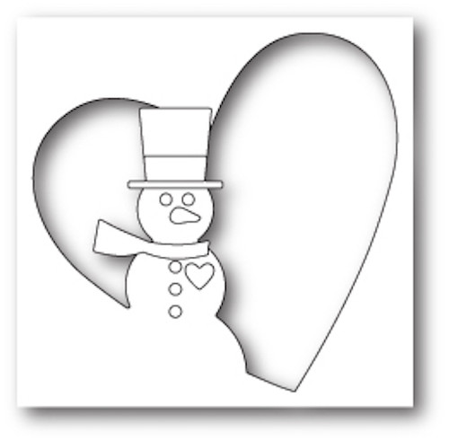Box Die- Snowman Heart Collage Craft Die 99801