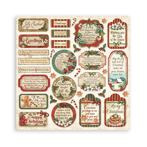Stamperia Classic Christmas - 12x12 Paper Pad SBBL74