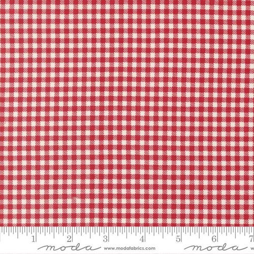 Moda Fabric Vintage Brands - Vintage Farm Girl Red