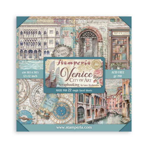 Stamperia - Venice City of Art - 12 x 12 Single Face Sheets Paper Pad