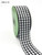 May Arts 1.5 Inch Checkered Ribbon with Woven Edge - Black