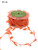 May Arts 3/4 Inch Classic Leaves Ribbon with Sealed Cut Edge - Orange