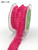 May Arts - 1 Inch Two Stitch Pleated Ruffle Fold Ribbon with Cut Edge - Fuchsia