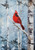 Decoupage Queen - Hand Painted Cardinal Rice Paper A4 (DQRP_519_A4) 1