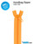 By Annie Single Slide Handbag Zipper - 24" Papaya