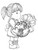 Magnolia Stamps - TILDA WITH ARMFUL OF TULIPS Rubber Stamp