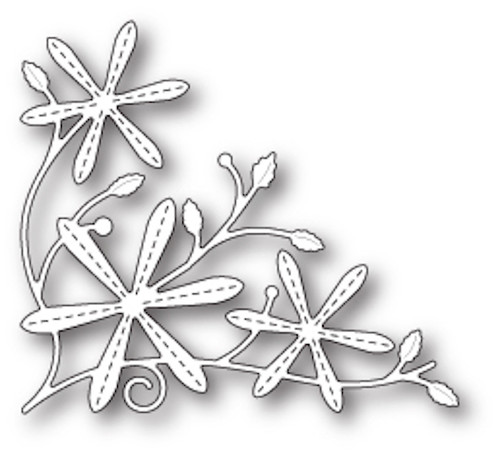 Memory Box Die - Stitched Aster Corner - The Rubber Buggy