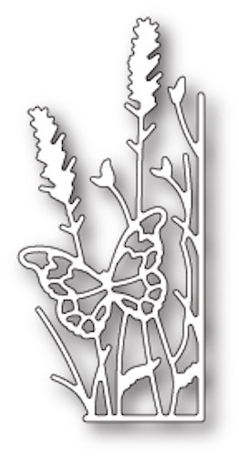 Memory Box Die - Large Lavender Butterfly Right Corner - The Rubber Buggy