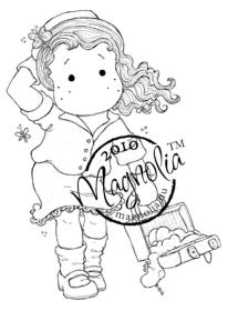 Magnolia Stamps - Tilda in a Hurry Rubber Stamp - The Rubber Buggy