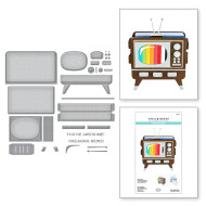 Spellbinders - 3D Vignettes Collection - 3D Vignette Retro Television Etched Dies (S5-517)