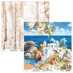 Mintay Papers - Mediterranean Heaven - 12x12 Scrapbook Paper 05 (MT-MED-05)  - The Rubber Buggy