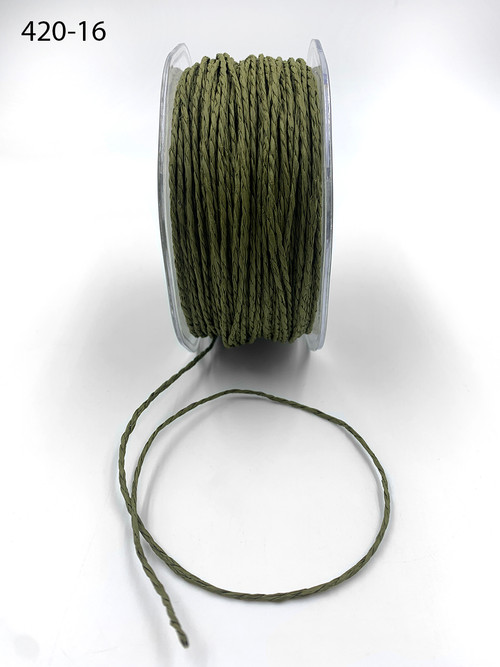May Arts 2 Millimeter Twisted Paper Cord String Ribbon - Olive - The ...