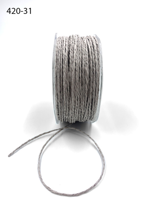 May Arts 2 Millimeter Twisted Paper Cord String Ribbon - Gray