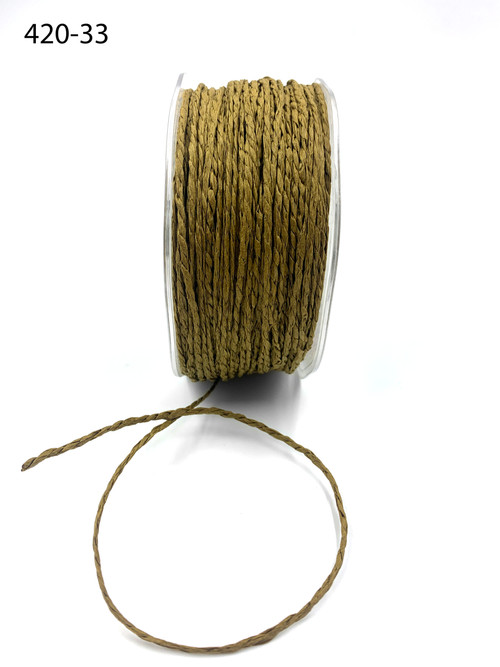 May Arts 2 Millimeter Twisted Paper Cord String Ribbon - Brown (420-33 ...
