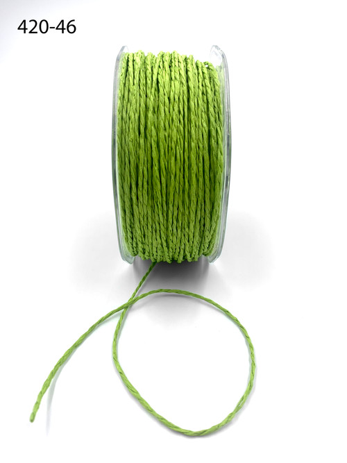 May Arts 2 Millimeter Twisted Paper Cord String Ribbon - Parrot Green