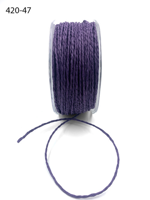 May Arts 2 Millimeter Twisted Paper Cord String Ribbon - Purple