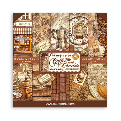 12 x 12 Scrapbook W Inspirational / Home/ Adult/ Food Coffee Themes Paper  4+ lbs