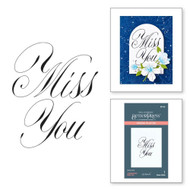 Spellbinders BetterPress - The Copperplate Everyday Sentiments Collection - Press Plate - Copperplate Miss You (BP-102)