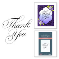 Spellbinders BetterPress - The Copperplate Everyday Sentiments Collection - Press Plate - Copperplate Thank You (BP-103)