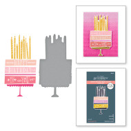 Spellbinders BetterPress - Society April Collection - Birthday Layer Cake Press Plates & Die Set