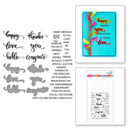 Spellbinders - All The Sentiments Collection - All The Sentiments Clear Stamp & Etched Dies (SDS-190)